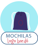 Mochila Azul de Jardín – LOGO BORDO